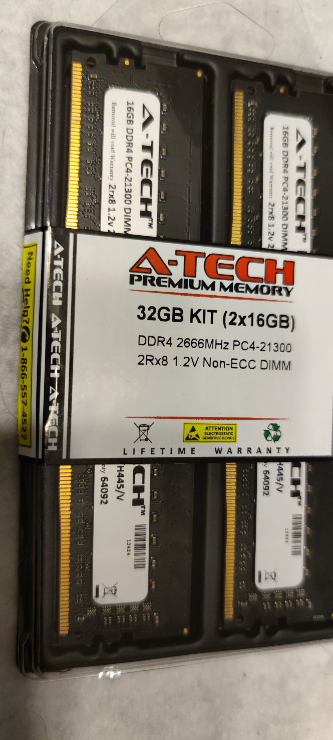 Pamięci 32GB KIT (2x16GB) DDR4 2666MHz PC4-21300