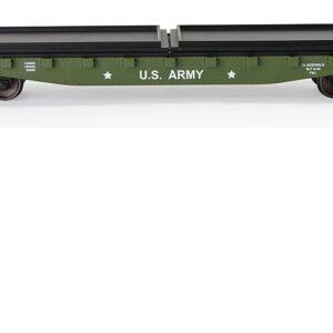 Wagon Platforma HO Scale 1:87 52' + 2 kontenery 20"