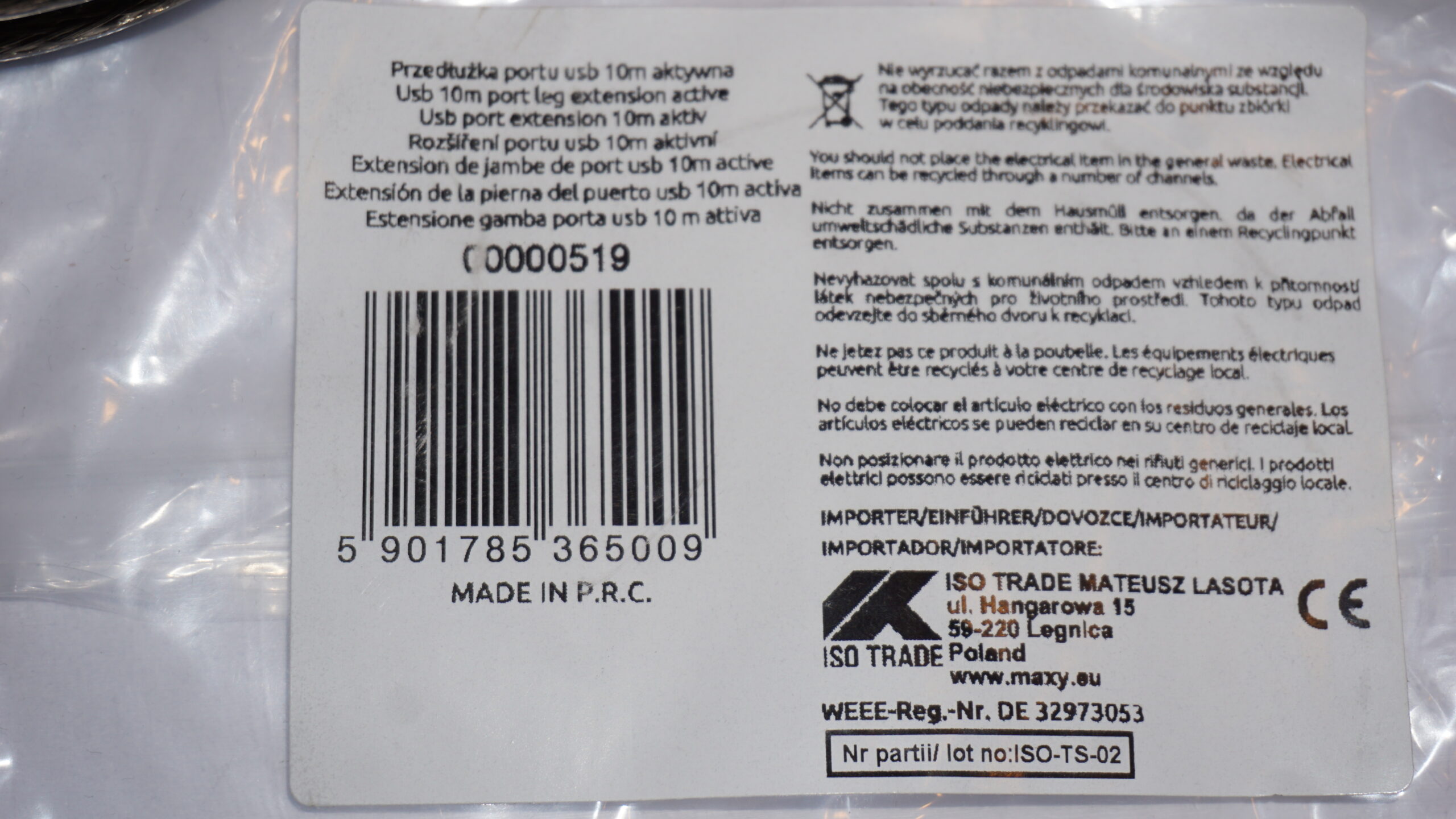 Przedłużacz USB 10 m Kabel Aktywny 2.0 - obrazek 4