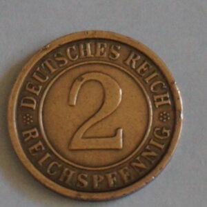 GERMANY, WEIMAR, 1924-A, 2 RENTENPFENNIG